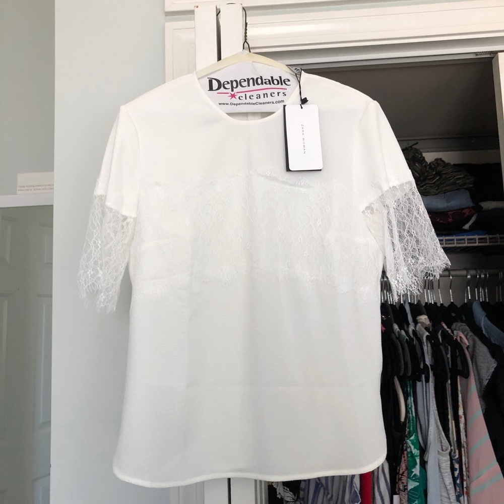 White Lace Zara Top